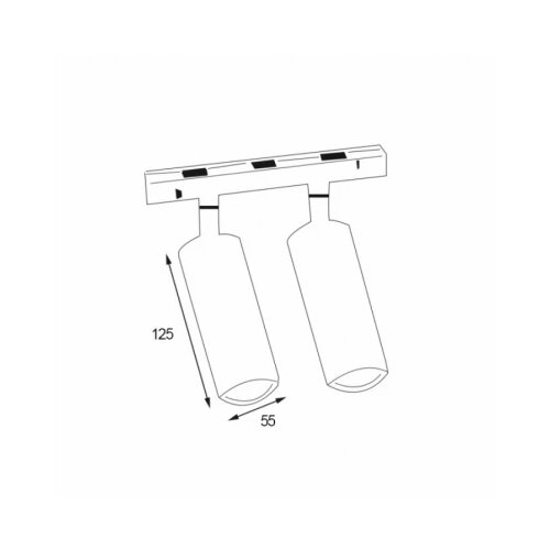 Magnetic REFLEKTOR LED08-20(10*2)3000K 24 48 DC CRNI NEW Cene