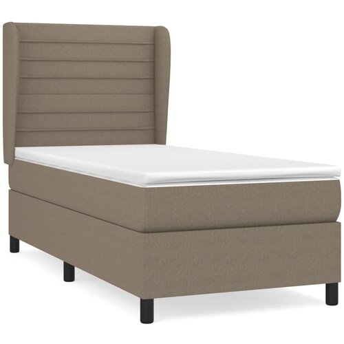 vidaXL Box spring postelja z vzmetnico taupe 90x190 cm blago, (20896403) Cene