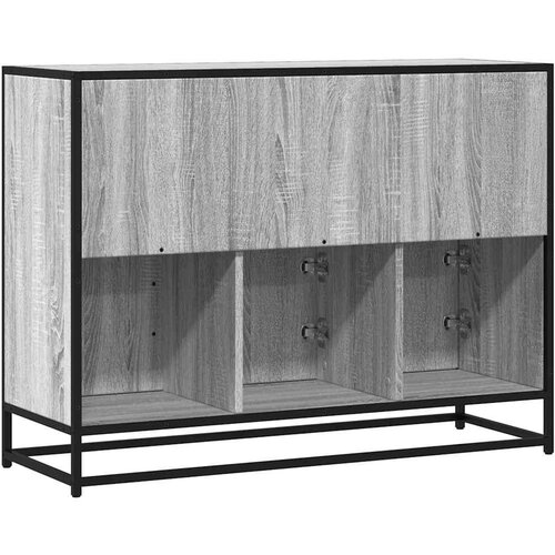 VidaXL Komoda Siva Sonoma 100x35x76 cm Konstruirano drvo Slike