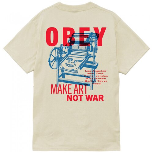 Obey Majice & Polo majice printing press make art Bež Cene