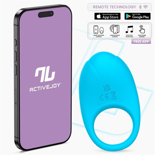 INTOYOU App Series Ringo Vibrating Ring with App Blue Slike
