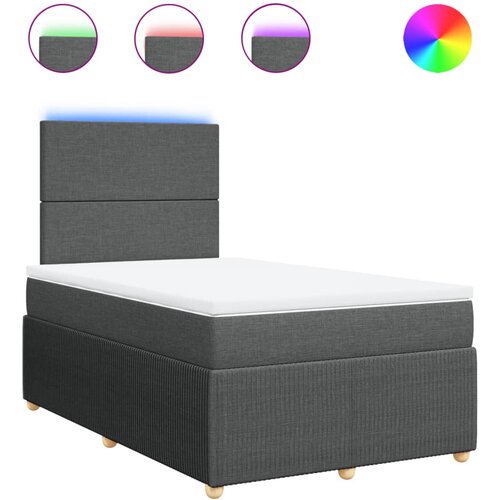 Maison Chic Box spring postelja - Vzmetna postelja z vzmetnico temno siva 120x200 cm blago SL23512, (21891429) Cene