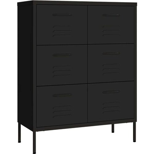 VidaXL Ladičar crni 80 x 35 x 101,5 cm čelični Slike
