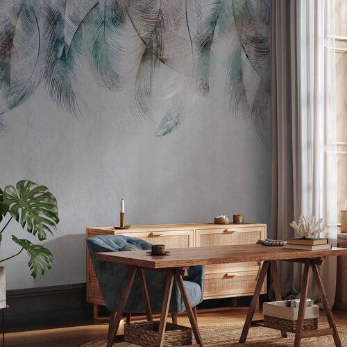  Foto tapeta - Colourful Feathers 100x70 Cene