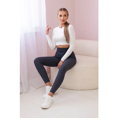 Kesi Striped leggings graphite trousers Cijene