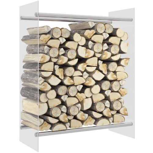 VidaXL Stojalo za drva prozorno 80x35x100 cm kaljeno steklo Slike
