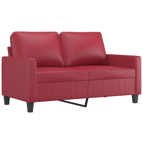  2-dijelni set sofa s jastucima boja vina od umjetne kože Slike