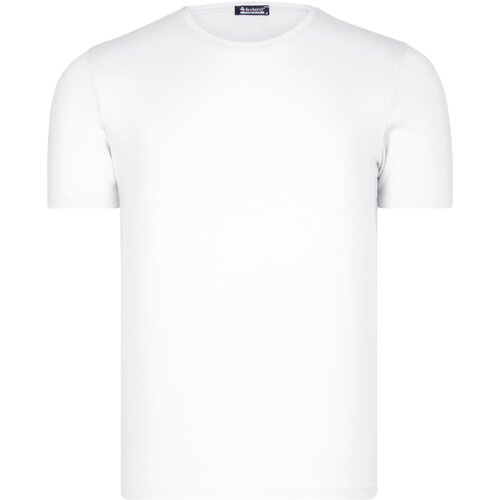 Dewberry DOUBLE SET T8569 BICYCLE COLLAR MEN'S T-SHIRT-WHITE-ANTHRACITE Cene
