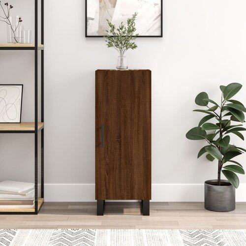 VidaXL Komoda boja smeđeg hrasta 34 5 x 34 x 90 cm konstruirano drvo Slike