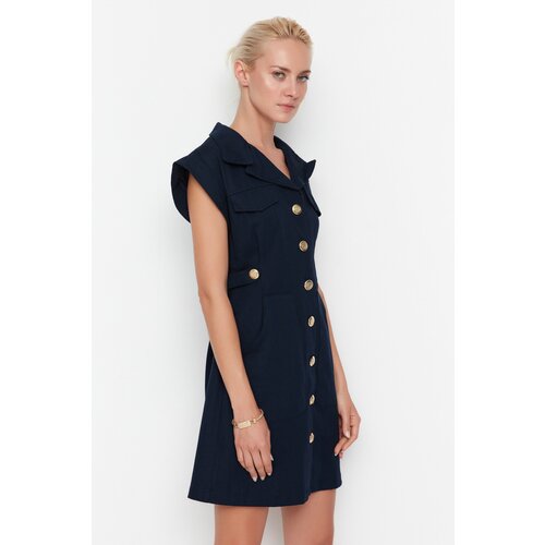 Trendyol Navy Blue Shirt Dress Slike