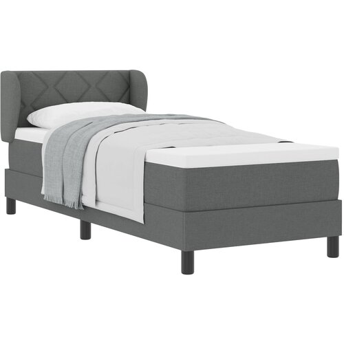 VidaXL Box Spring Krevet s Madracem Tamno Siva 80x200 cm Tkanina Slike