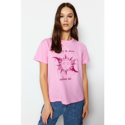Trendyol T-Shirt - Pink - Semi-fit Slike