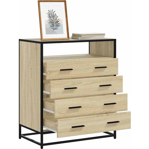 VidaXL Omarica s predali sonoma hrast 70x41x70 cm konstruiran les Slike