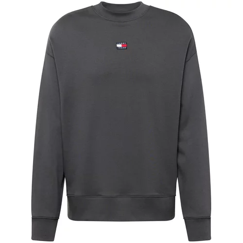Tommy Jeans Sweater majica siva / crvena / bijela