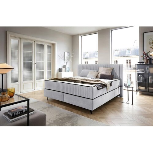 Premium Living Postelja Z Vzmetnico Dream, Svetlo Siva, 120x200 Slike