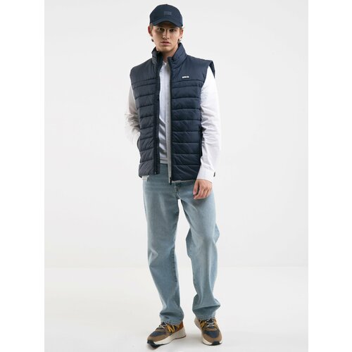 Big Star Man's Vest Outerwear 130391 Blue 403 Cene