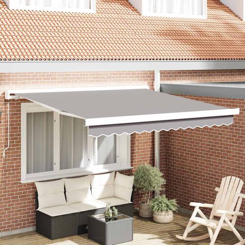 vidaXL Retraktilna tenda Svetlo siva 300 x 250 cm Tkanina, kovina Cene