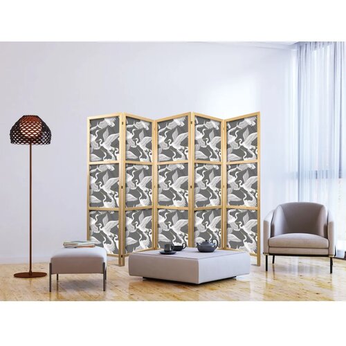  Japanski paravan - Pastel birds - a delicate pattern of white and grey herons on a light pink background 225x172 Cene