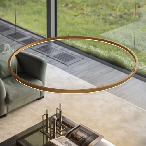 Ideal Lux led luster na sajli oracle slim LED/37W/230V 3000K, prečnik 70 cm, zlatna Slike