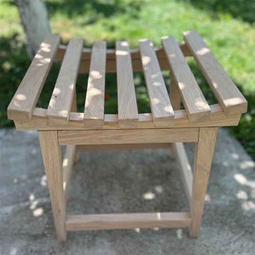 Meda_Furniture Garden Drvena otoman stolica, Hrast, 45x48 cm Cene