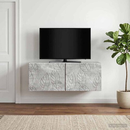 TV ormar za zid 98 x 41 x 30 cm Betonska siva Konstruirano drvo Cene