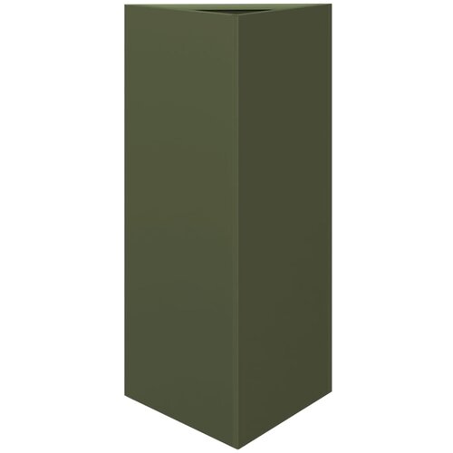 Maison Chic Vrtno korito - Greda - Cvetlični Lonec olivno zelena trikotnik 40x34,5x70 cm jeklo, (21790263) Cene