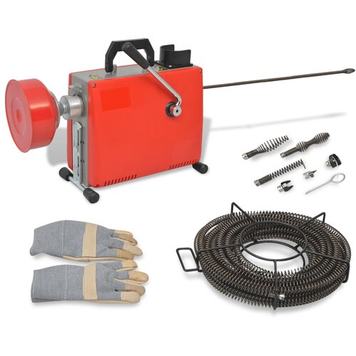 vidaXL Naprava za čiščenje cevi 250 W 15mx16mm 4,5mx9,5mm Cene