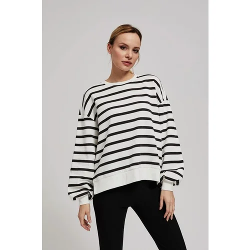 Moodo Striped sweatshirt with puffed sleeves