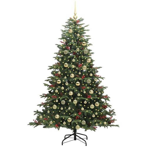 VidaXL Umjetno božićno drvce Zelena 180 cm PVC i Metal i Plastika Slike