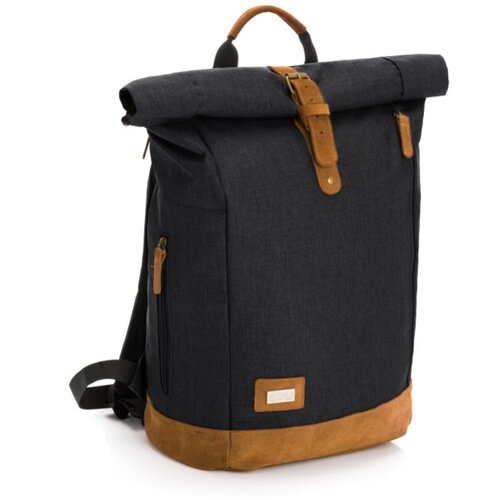 Fillikid torba/ruksak za pelene Rolltop Berlin, crna melange Cijene
