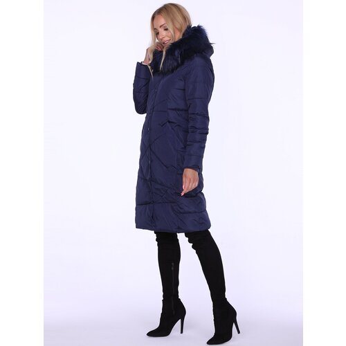PERSO Woman&amp;#039;s Coat BLH818025F Navy Blue Slike