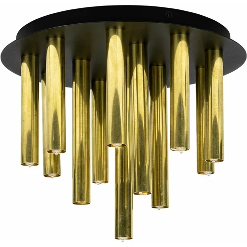 Markslöjd Stropna svetilka s kovinskim senčnikom v črno-zlati barvi 35x29 cm Gocce - Markslöjd
