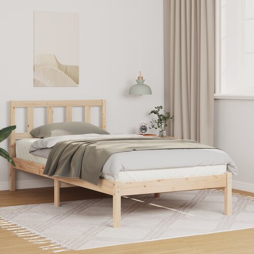 vidaXL Krevetna konstrukcija Smeđa 80 x 200 cm Čvrsta borova drva Cijene