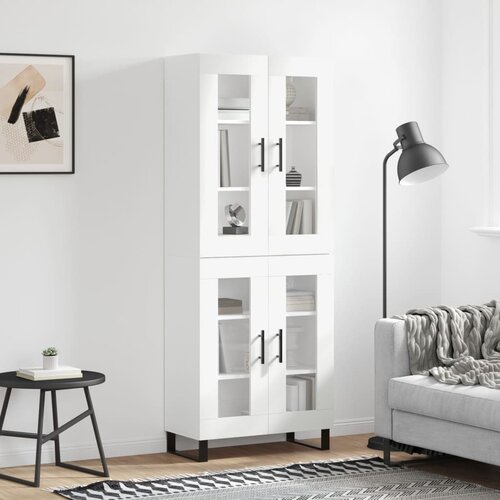 The Living Store Visoka omara bela 69,5x34x180 cm inženirski les - Visoka Omara, (21441029) Slike