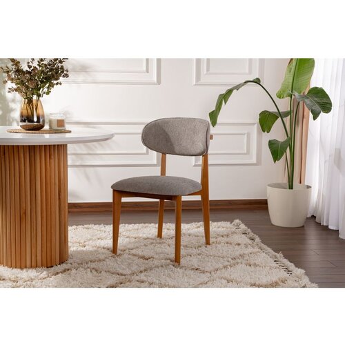 Hanah home stolica lionte - grey, dark oak greydark oak chair set (2 pieces) Cene