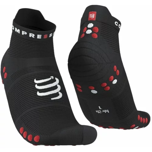 Compressport Pro Racing Socks v4.0 Run Low Black/Red T2 Čarape za trčanje