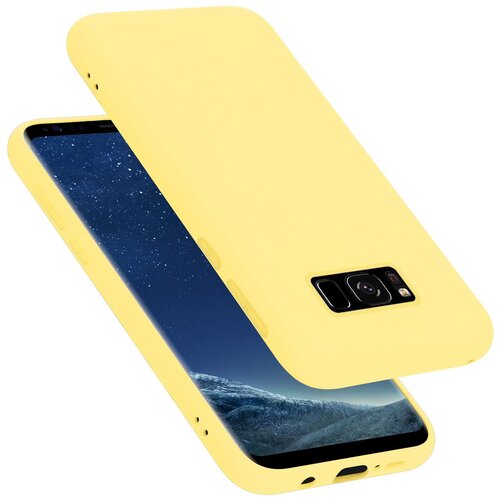 Cadorabo ohi&amp;scaron;je, združljiv s Samsungom v tekoči rumeni - za&amp;scaron;čitni pokrov, narejen iz fleksibilnega silikona TPU, (20590325) Slike
