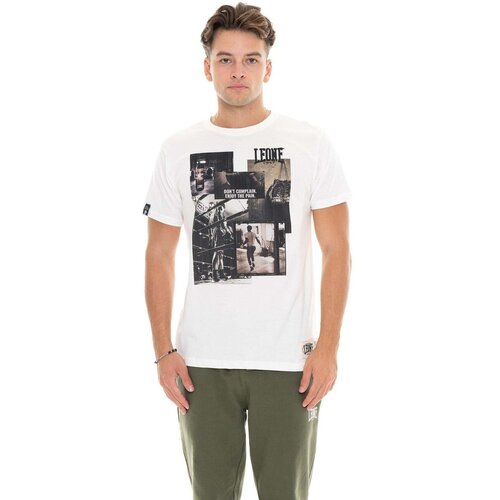 Leone 1947 Majice s kratkimi rokavi Man T-Shirt Short Sleeves Graphics Bela Cene