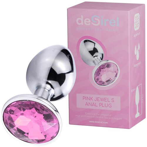 Desirel Pink Jewel S - analni plug (srebrno-ružičasti) Slike