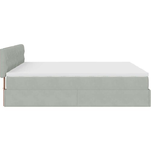 VidaXL Okvir kreveta s madracima svijetlosivi 180x200cm bar&amp;scaron;unasti Slike