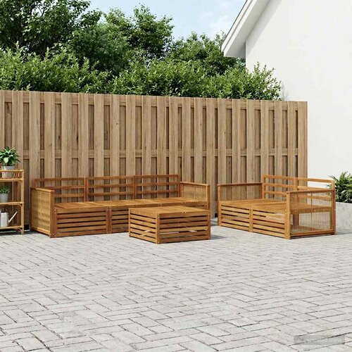  Set vanjskih sofa 6 kom. Prirodna Čvrsto drvo akacije Cijene