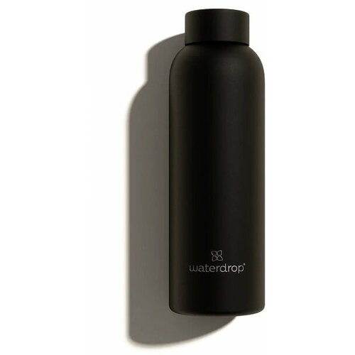 waterdrop Bottle stainless steel black matt 600 ml Slike
