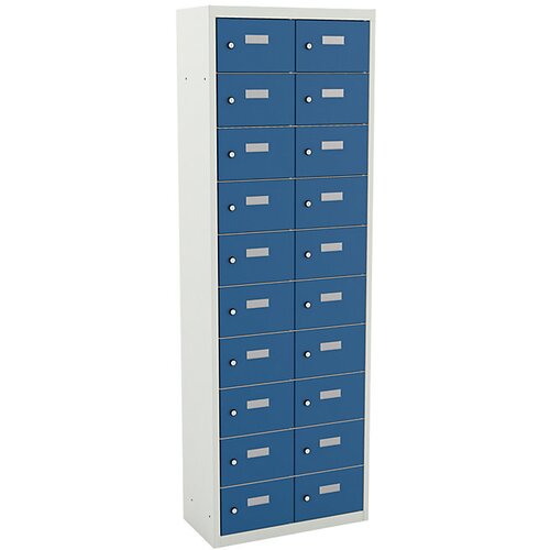  omara z majhnimi predelki, 20 predelkov, vxšxg 1800 x 600 x 500 mm, svetlo modra vrata Cene