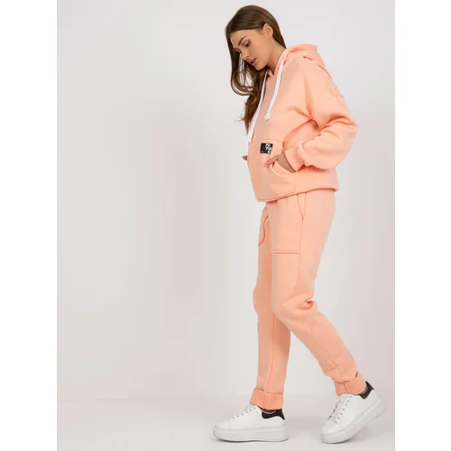 Fashion Hunters Peach tracksuit with oversized sweatshirt