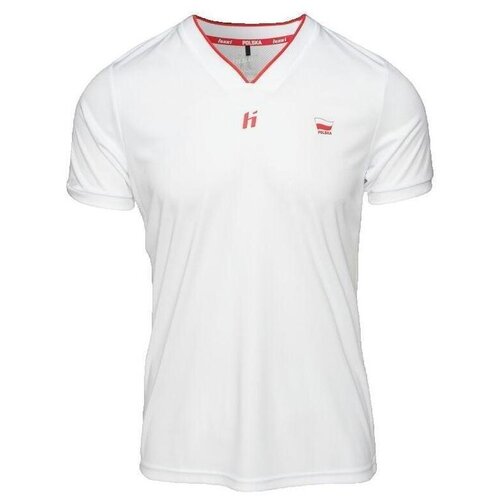 Huari Majice & Polo majice T-shirt &agrave; col V blanc sport Bela Cene