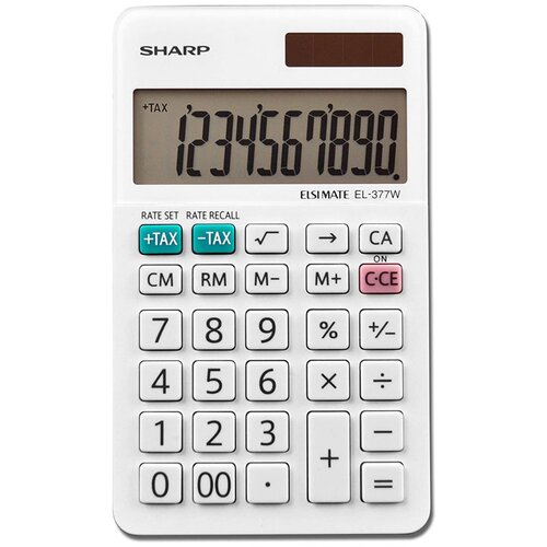 Sharp Namizni kalkulator EL310W, bel - svetleč Slike