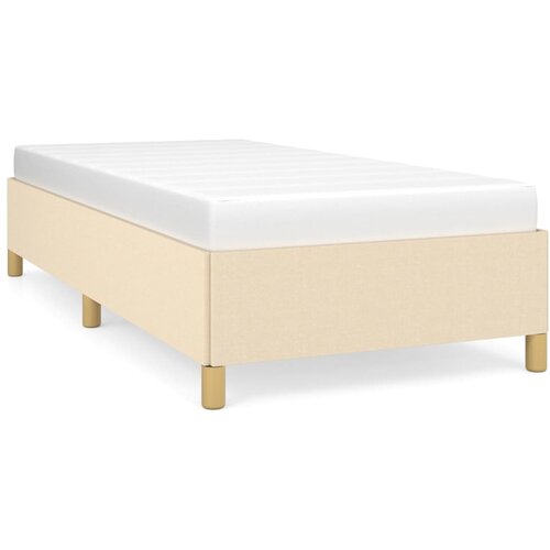 Maison Chic Posteljni okvir - Enojna postelja - Postelja za odrasle brez vzmetnice Cream 90x200 cm Tkanina-J7082, (21777013) Cene