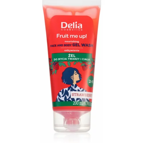 Delia Cosmetics FRUIT ME UP! gel za pranje lica i tijela STRAWBERRY 200 ml