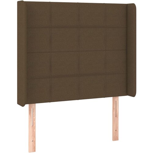 Maison Chic vzglavna omarica - nočna omarica - posteljna omarica z u&amp;scaron;esi temno rjavo 103x16x118/128 cm blago, (21712105) Slike