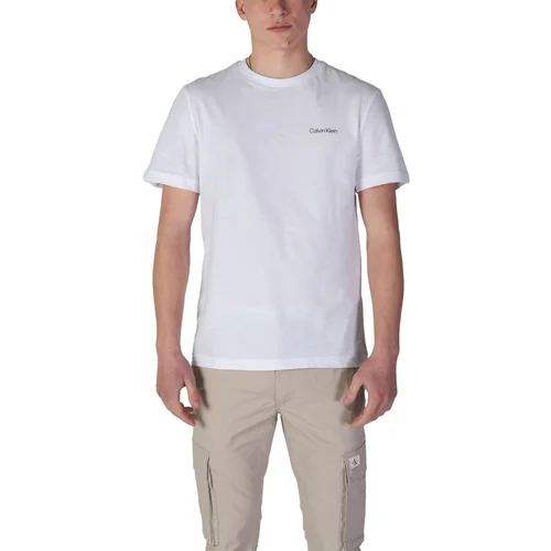 Calvin Klein Jeans Polo majice dolgi rokavi CP-LINEAR BOX LOGO K10K114152 Bela Calvin Klein Jeans Polo majice dolgi rokavi CP-LINEAR BOX LOGO K10K114152 Bela